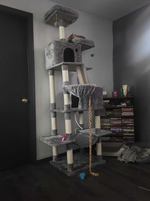 Drapak dla kota GIGANT nowy Wysoki 7 poziomów legowisko słupek domek
