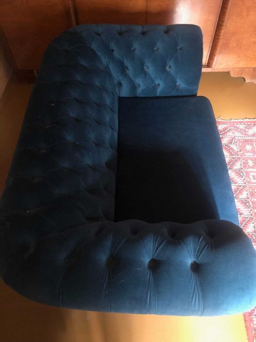 Luksusowa Sofa Chesterfield 2-osobowa, Welur Agata Meble