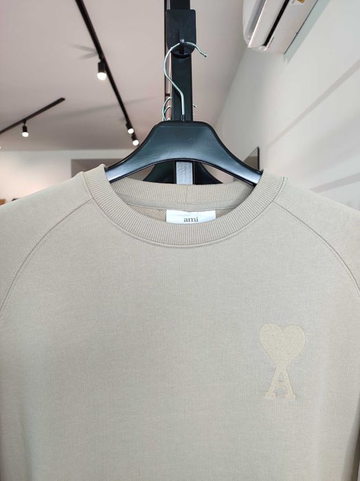 Світшот AMI Paris Broderie Sweatshirt Beige