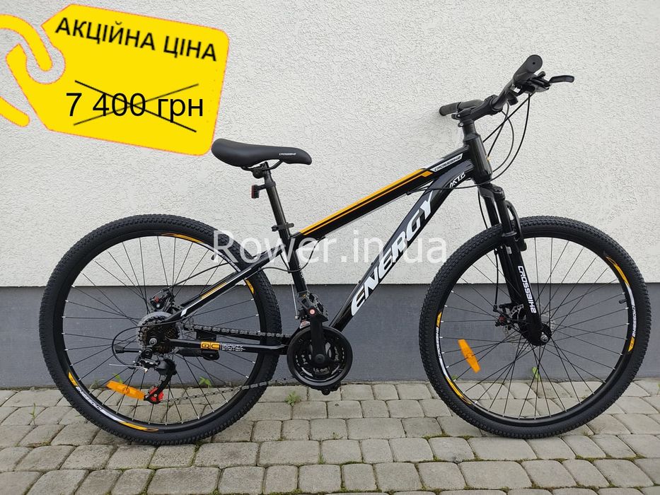 Акція! Велосипед S гірський Crossbike Energy 27.5" Рама-15" black-oran