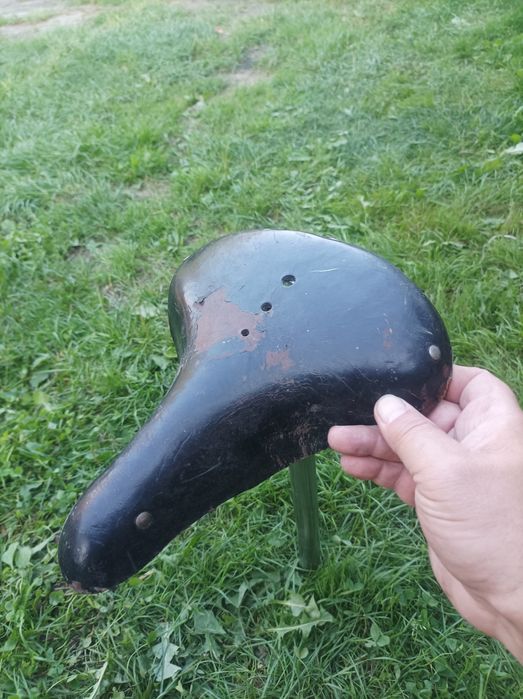 Siodełko rowerowe skórzane