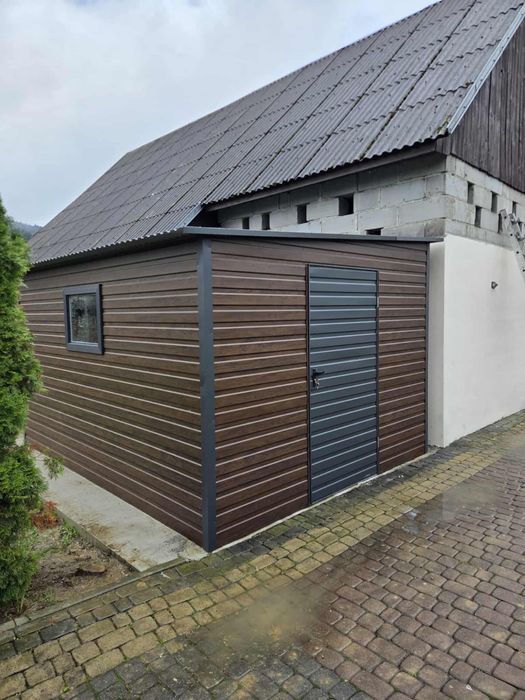 Domek ogrodowy. Garaż blaszany. Schowek na działkę.