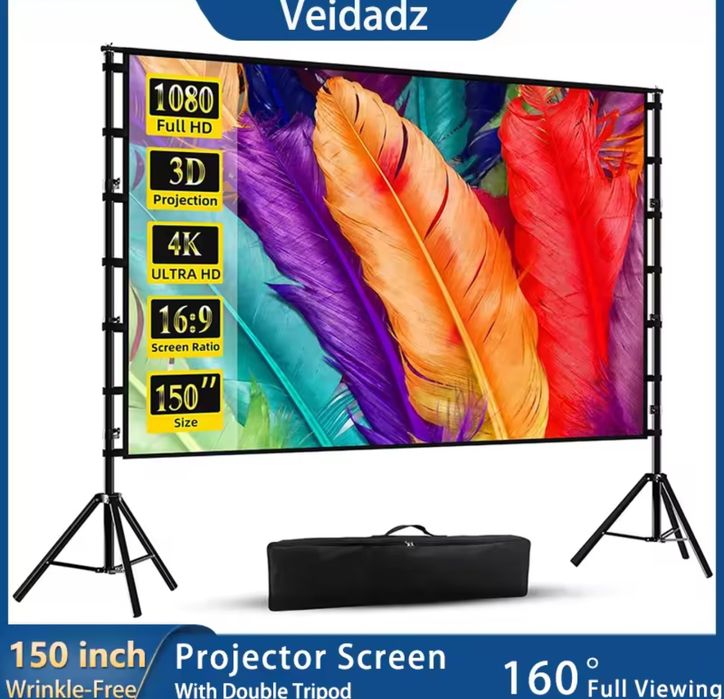 Екран для проектора 150 120 100 тканина стіна стійка монітор