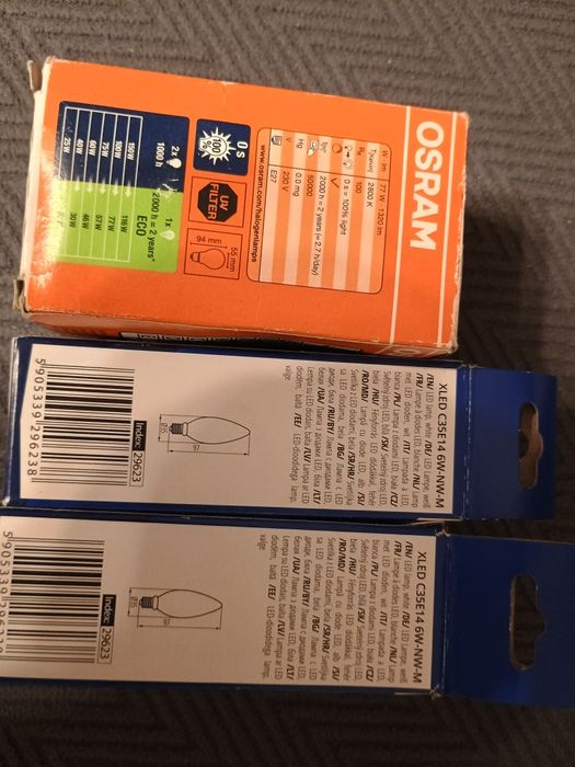 2 nowe Żarówki z diodami LED XLED E14 6W neutralna biel