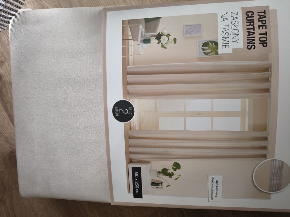 Zasłony welurowe beżowe i szare