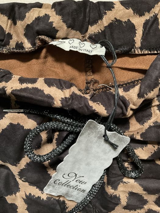 Spodnie damskie w dużą panterkę - Made in Italy