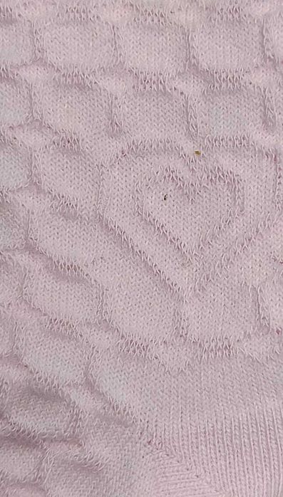 Rajstopki bawełniane pudrowy róż SERDUSZKA roz.62-68 cm