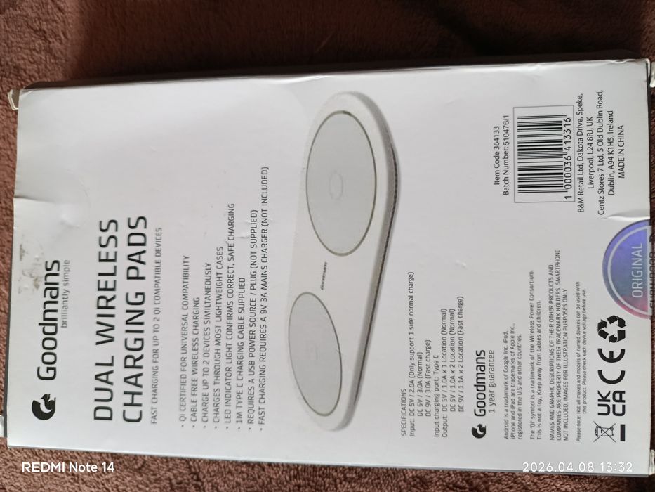 Goodmans Dual Wireless Charging Pad