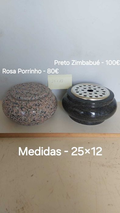 Artigos Fúnebres - Vasos e Janinhas em Mármore e Granito para Campas