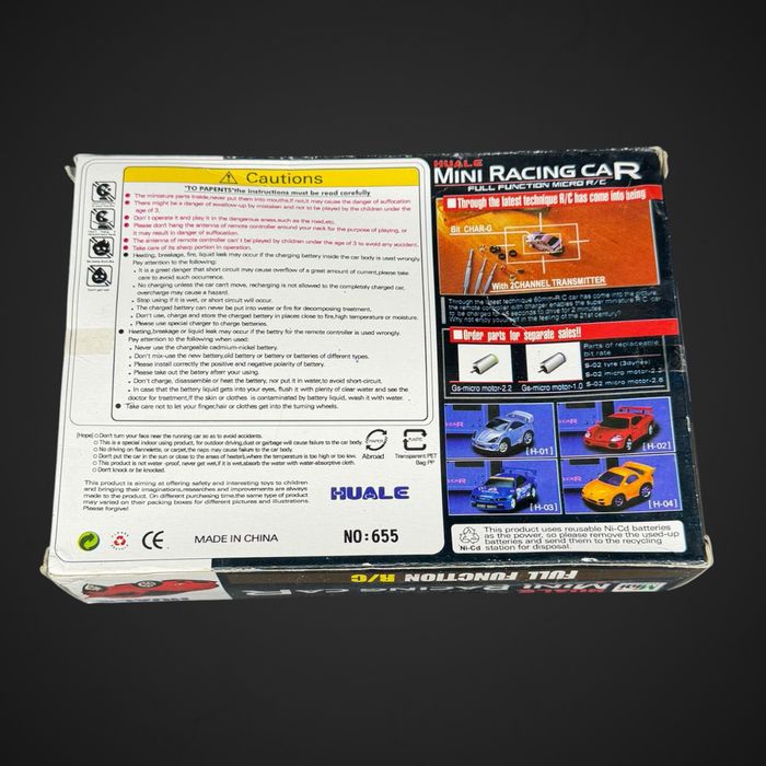 Srebrny mikro samochód RC Huale Mini Racing Car J6/070612