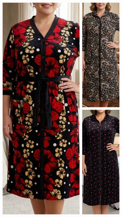 НОВІ Велюрові жіночі халати