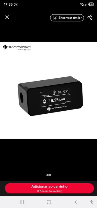 Barrowch fbft07 g1/4 display digital oled termômetro de água/medidor d