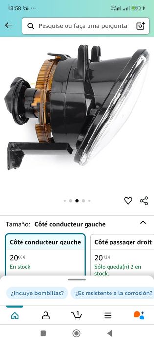Farol esquerdo Volkswagen Novo