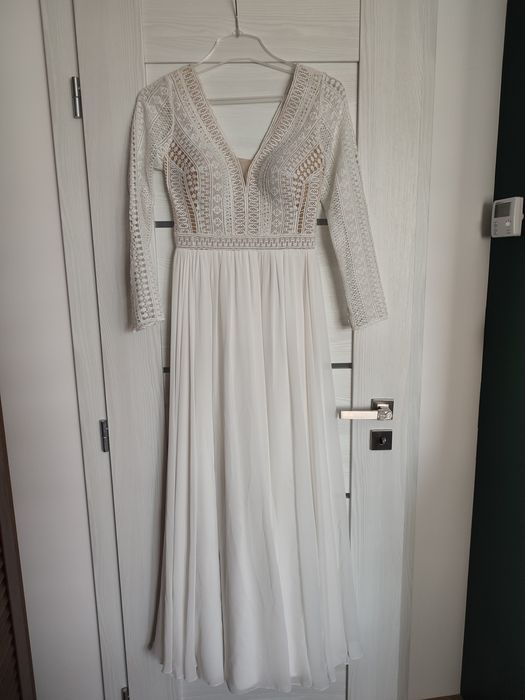 Suknia ślubna rustykalna/boho - Jasmine Empire Sherli 36/38, idealna