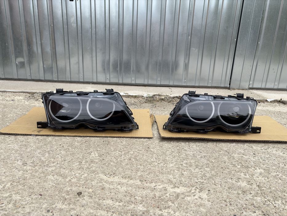 BMW E46 Lampy BiLED Ringi Cotton Black Regeneracja Oryginał komplet mocne swiatlo!