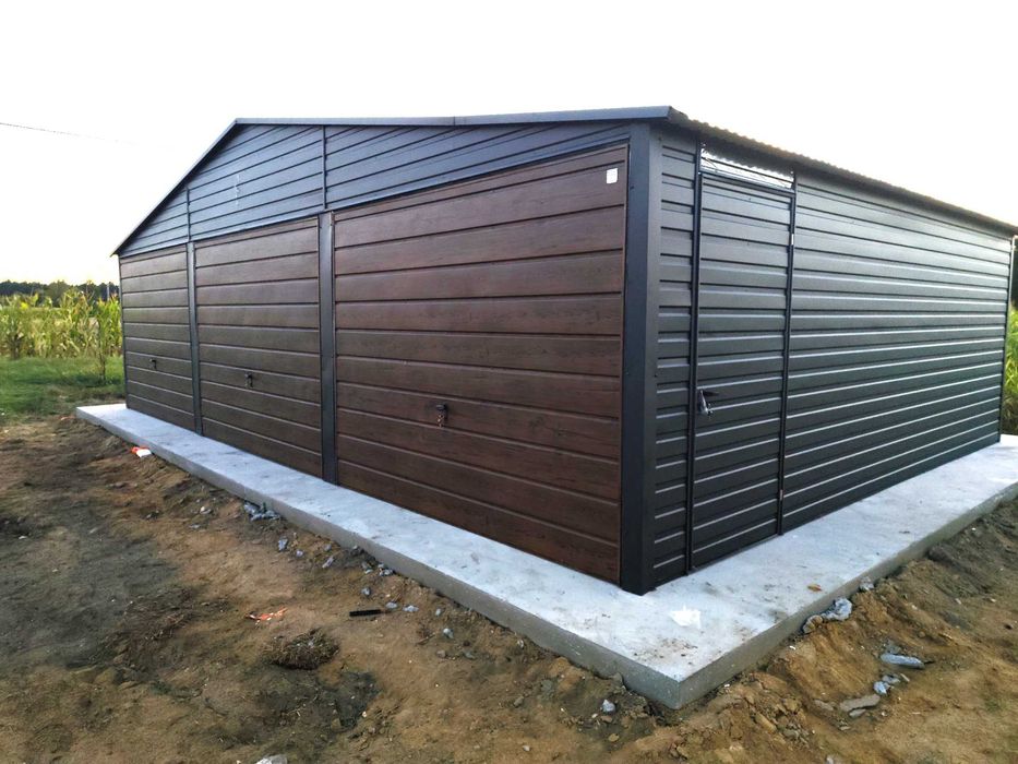 Garaż 6x6 plus 2x6 wiata GRAFIT Super Okazja