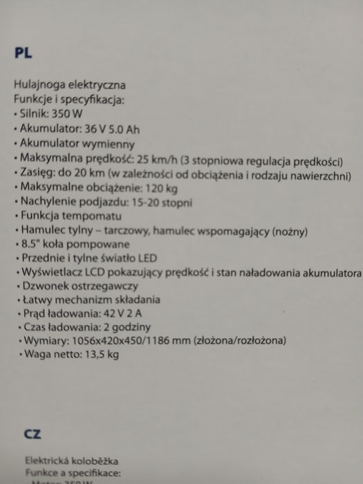 Hulajnoga Blaupunkt ESC808 Czarna