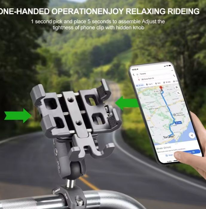 Крепление смартфона из алюминия демпфером вибрации. Новое.