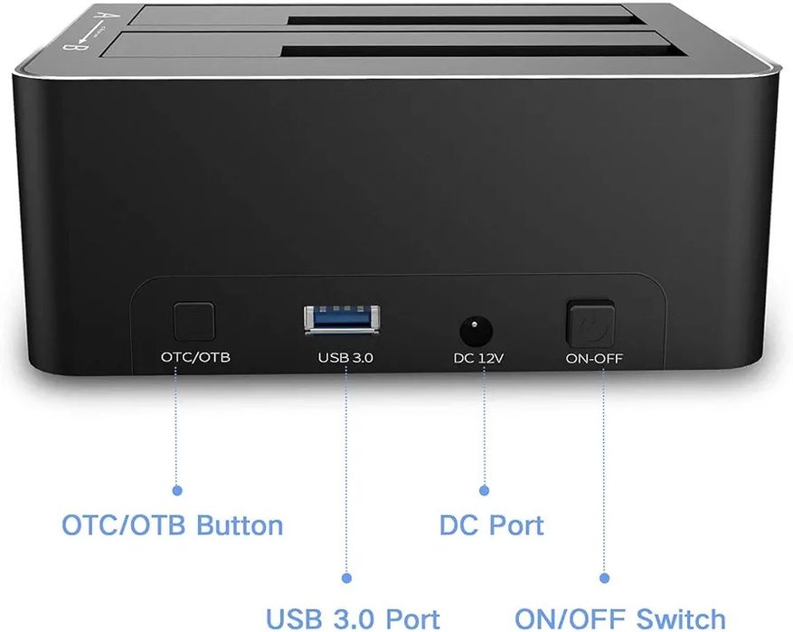 Док-станція для жорстких дисків RSHTECH USB 3.0 Dual Bay SATA HDD/SSD