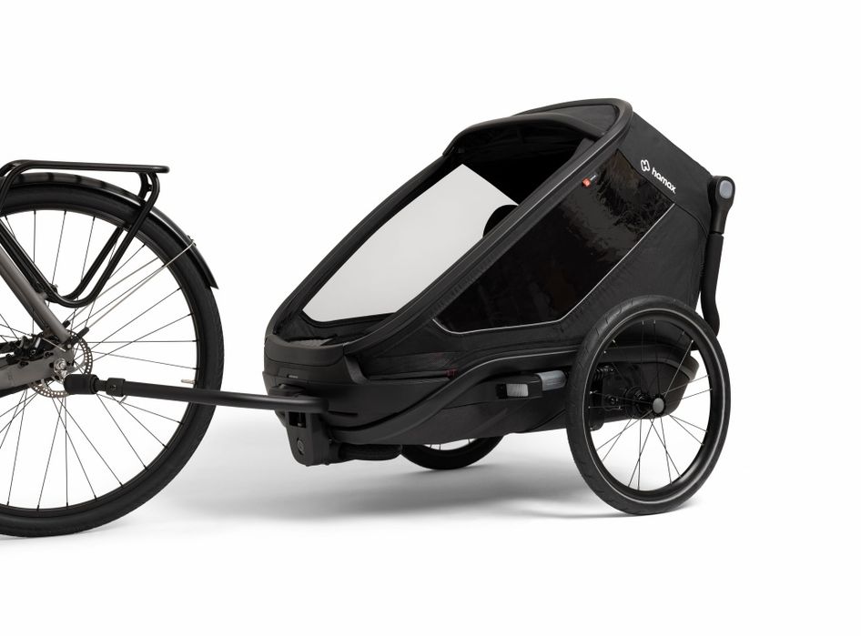 Hamax Outback Next Black podwójna przyczepka rowerowa