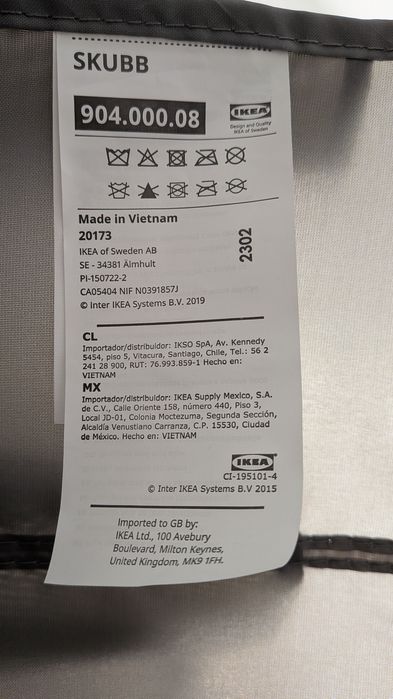 Organizador Suspenso IKEA SKUBB – 16 Bolsos – Cinzento