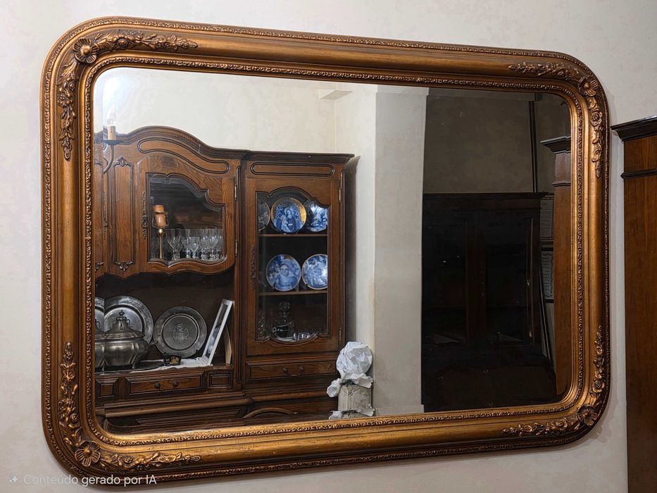 Espelho Antigo em Talha Dourada Século XlX