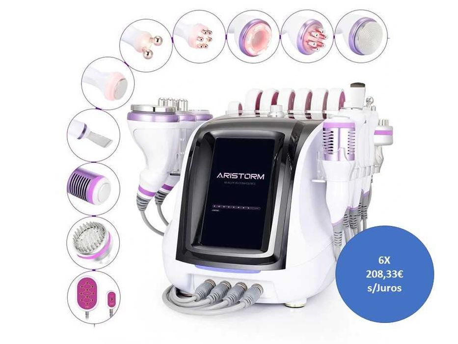 Máquina Aristorm 10 in1 Lipo + Cavitação Agora 6X 208,33€ s/Juros