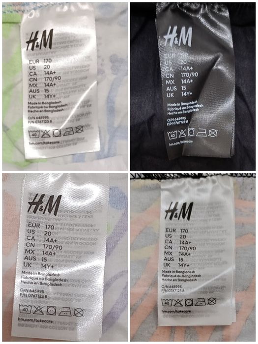 Боксеры H&M,4 шт.,170 см.,14+