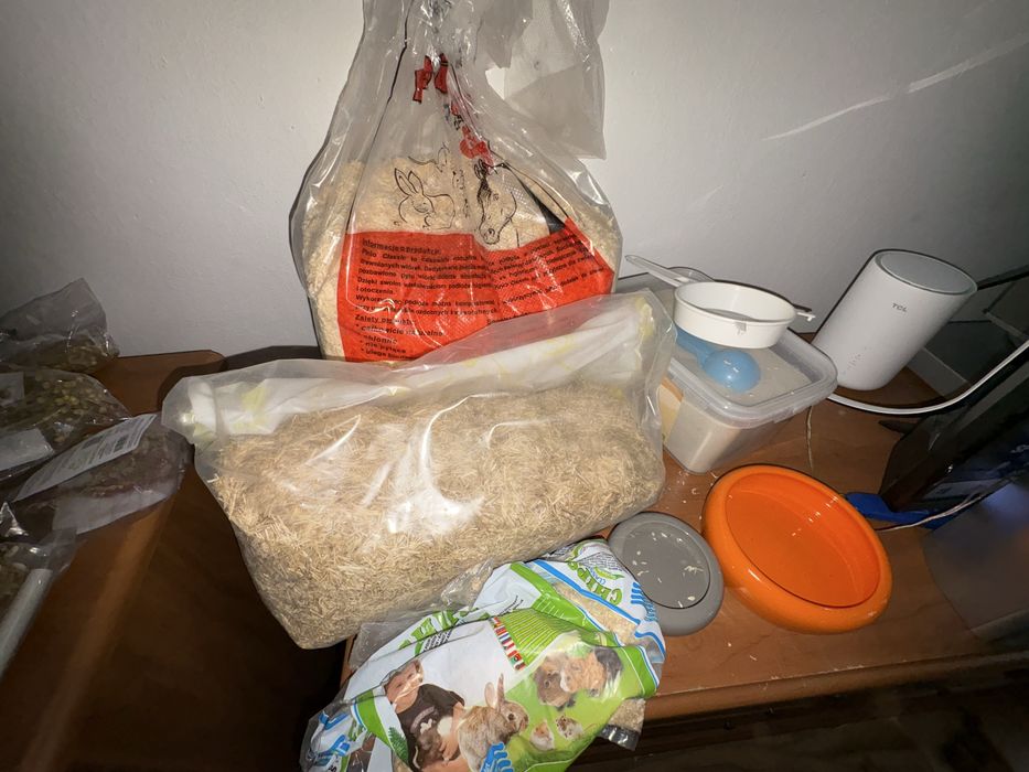 Klatka dla chomika z pelnym wyposazeniem