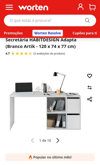 Secretária adaptável