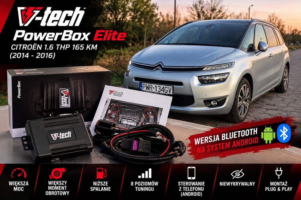 V-Tech PowerBox Elite 1.6 THP 165 KM – Bluetooth Android – NOWY