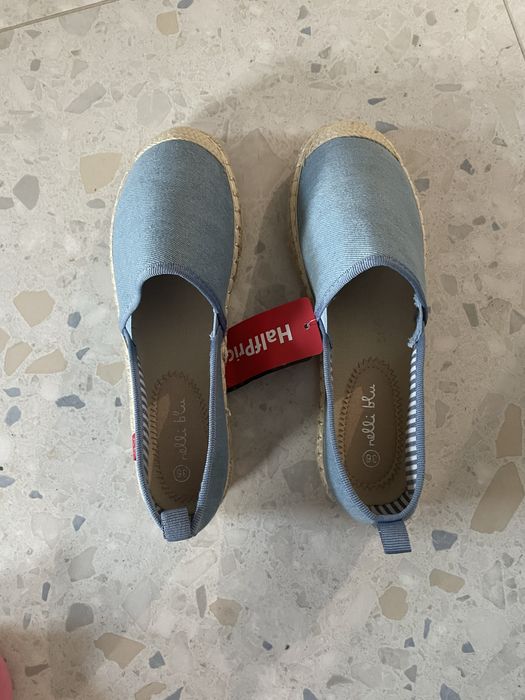 Nowe błękitne niebieskie espadryle roz.36