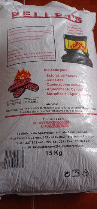 Sacos Pellets 15kg