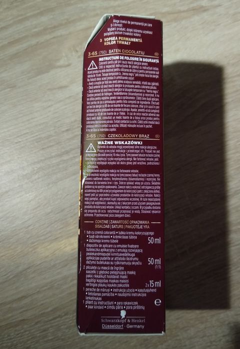 Farba do włosów Chocolate brown 750 Schwarzkopf