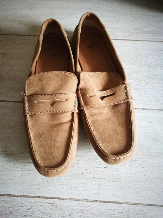 Mokasyny brazowe lekkie męskie h&m