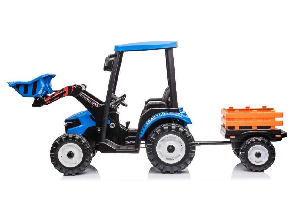 NOWY MEGA DUŻY Traktor Z Przyczepką i z łyżką 24V 2x200W KOPARKA