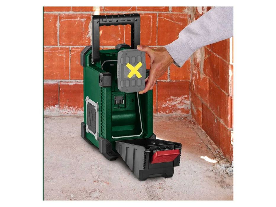 Rádio Portatil Parkside a bateria de 20 V / 12 V ou 230 V