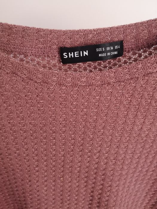 Shein sweterek o krótszym kroju szerokie rękawy S