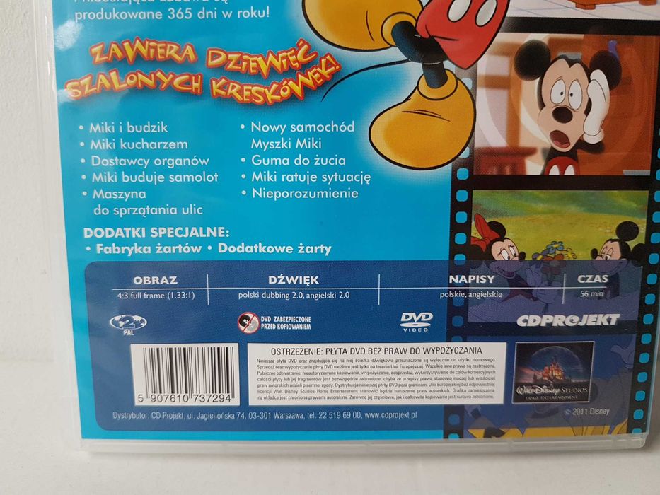 Płyta DVD bajka Disney Fabryka śmiechu Myszki Miki Mickey x9 kreskówek