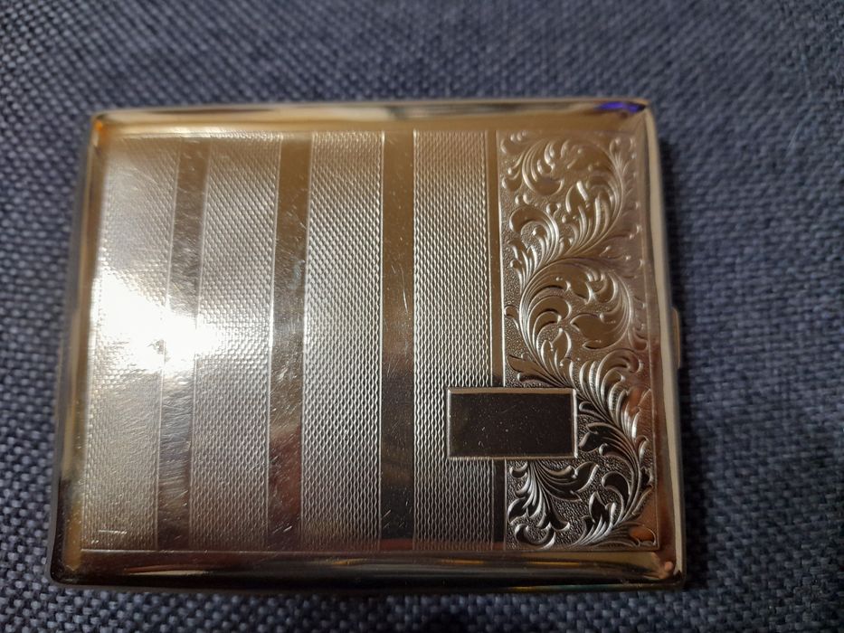 Stara papierośnica pozłacana sprawna Poznań Ławica