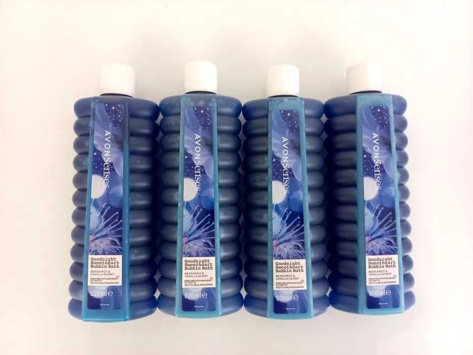 Zestaw 4 szt płyn do kąpieli bergamotka wanilia duże 500 ml Avon