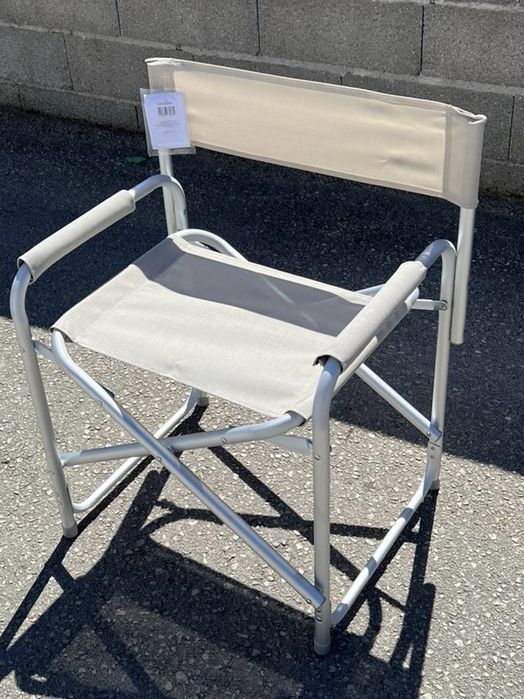 Cadeira de Diretor "CAYO" (5 unidades) – Dobrável e Leve – Cinza Gelo