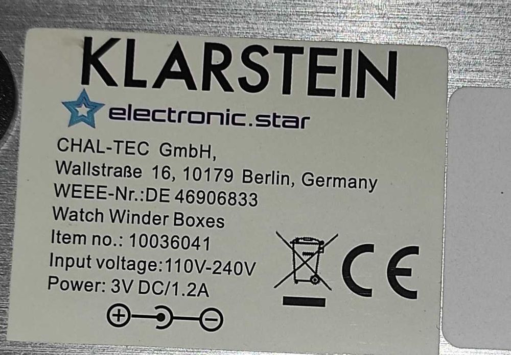 Ротомат, автопідзаводчик наручних годиників Klarstein Garonne 2