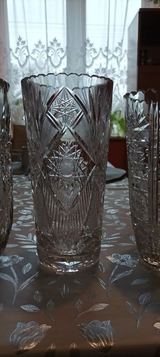 Zestaw wazony kryształowe