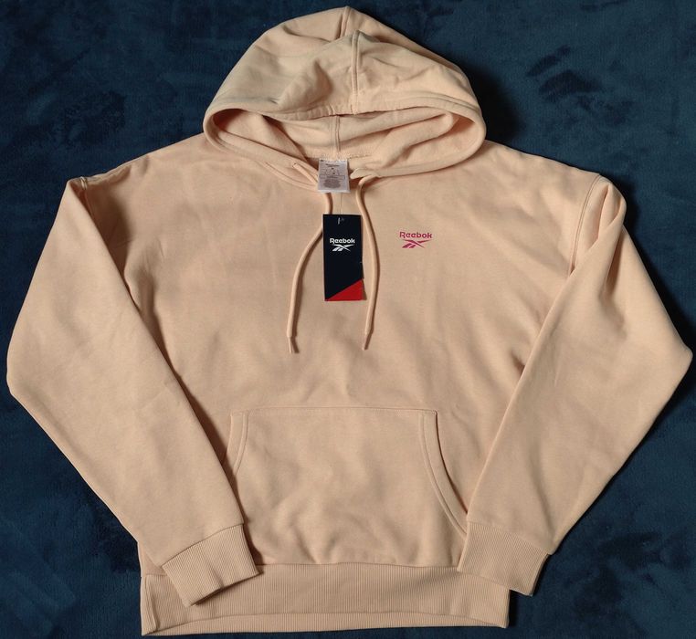 Bluza REEBOK łososiowa z kapturem * rozmiar S * kangurka * NOWA z USA