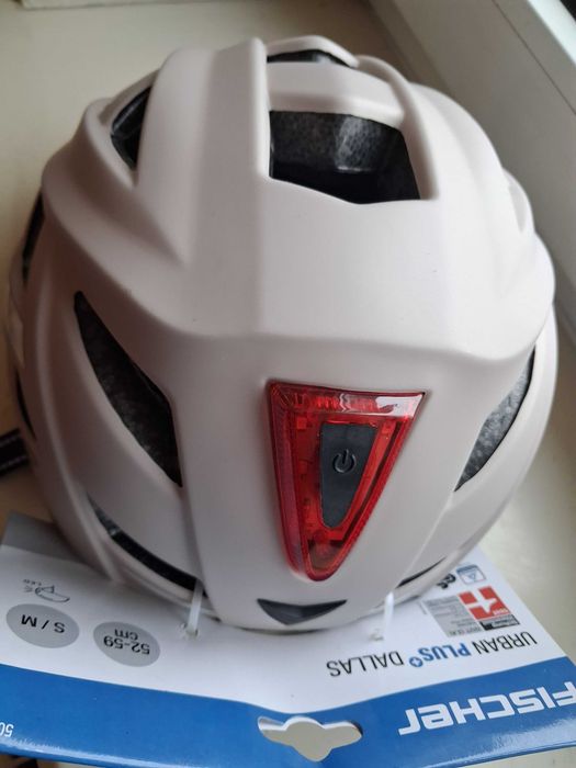 KASK rowerowy Fischer URBAN PLUS DALLAS z oświetleniem S/M 52-59 cm