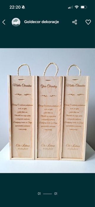 2 podziekowania dla swiadkow wesele ślub moda