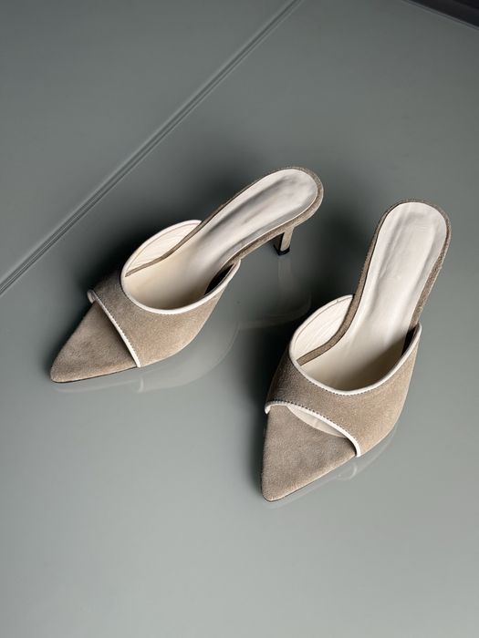 Жіночі мюлі замша та шкіра 37-24 см