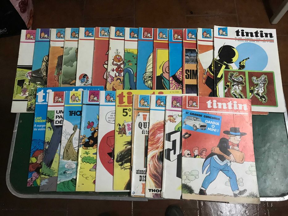 Lote de Revistas "Tintin" dos anos sessenta e setenta