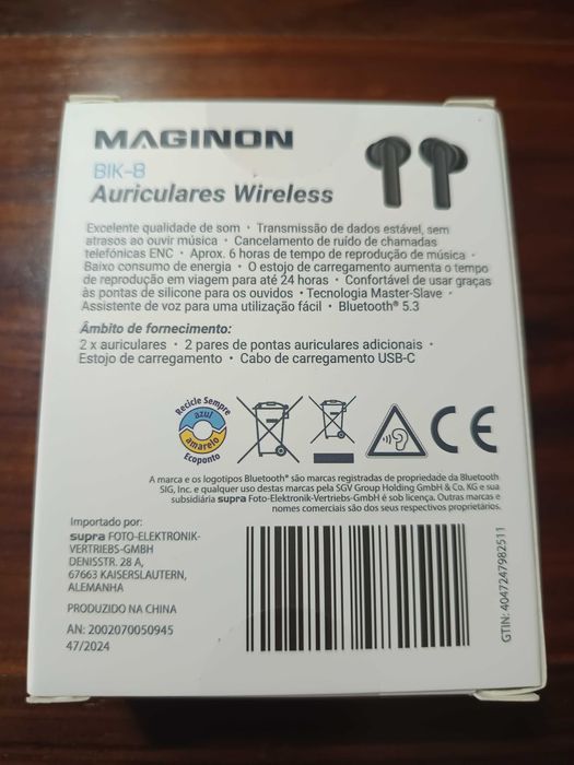 Auriculares Wireless - Maginon BIK-8 - Bluetooth 5.3